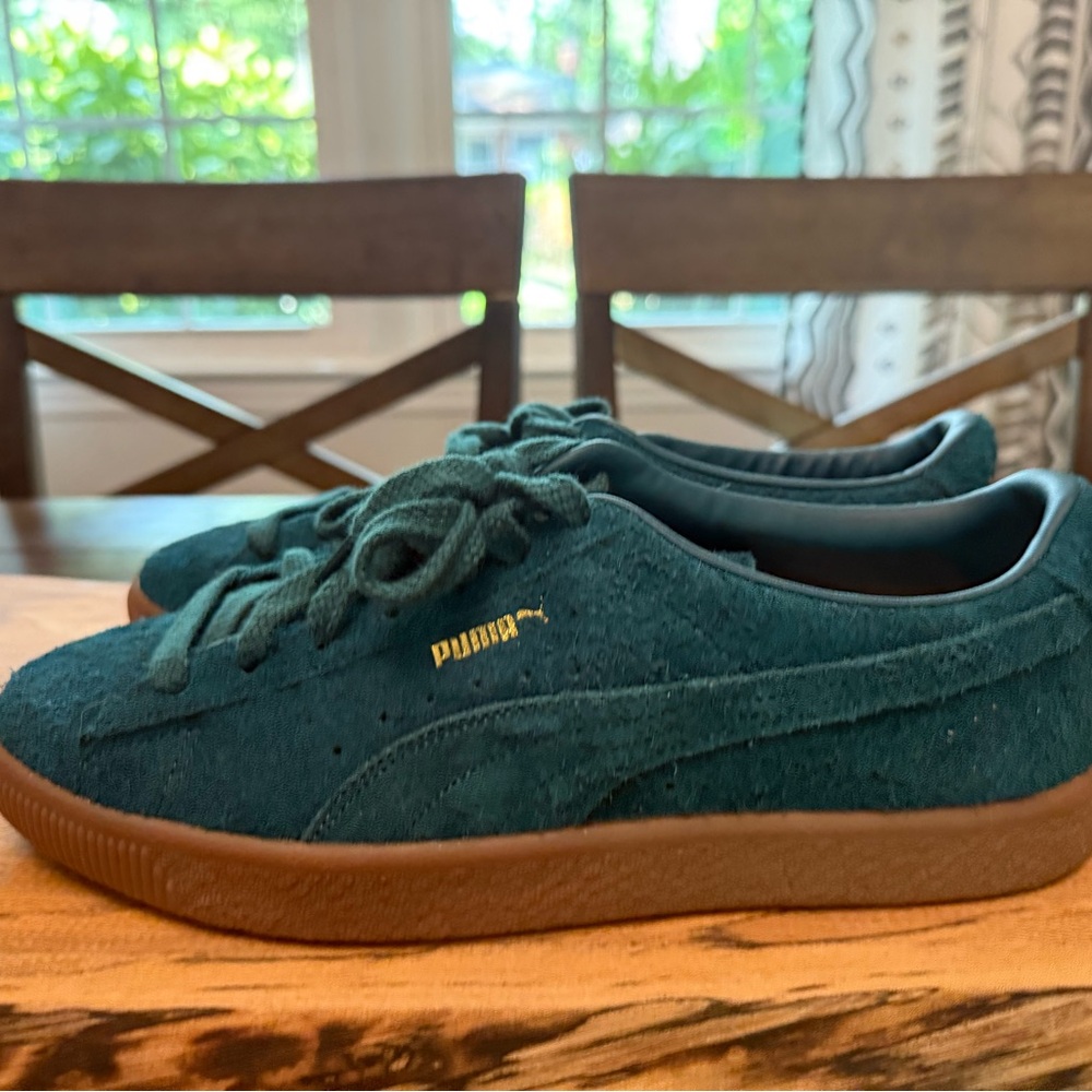 Puma Deep Teal Suede Sneakers
